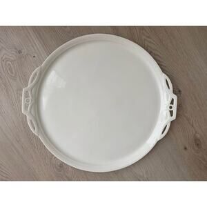 Limoge China 15.5” Cake Plate / Serving Platter with Handles